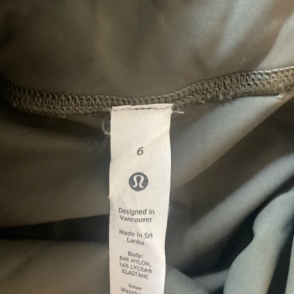 lululemon athletica Olive Green High-Rise Bike Shorts